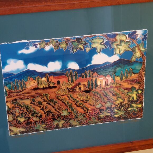 Linda Pirri Studio Art Print Vineyard In The Valley Signed Award Winner - Picture 3 of 16